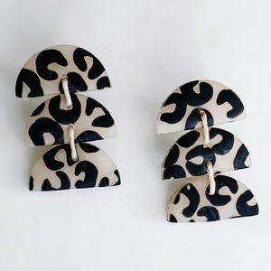 MODERN CLAY “Sloan” Polymer Clay Leopard Earrings